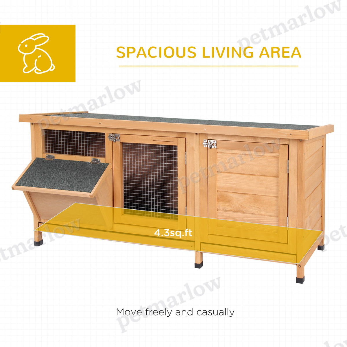 Large Rabbit Hutch With Outdoor Areas for Small Animals – view 5