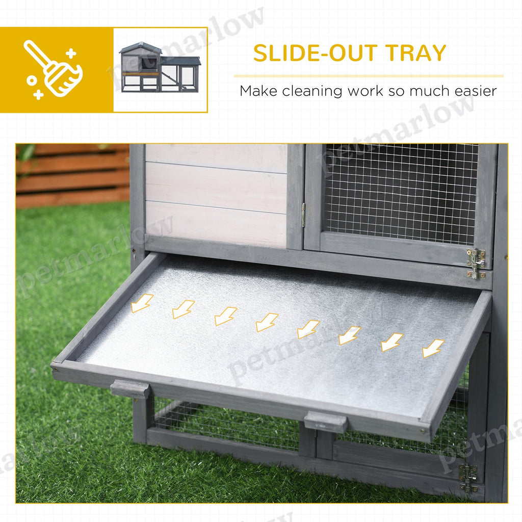 Large Rabbit Hutch with Run for Indoor and Outdoor Use – view 3