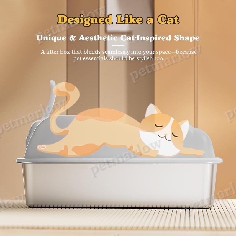 Large Stainless Steel Cat Litter Box – view 6