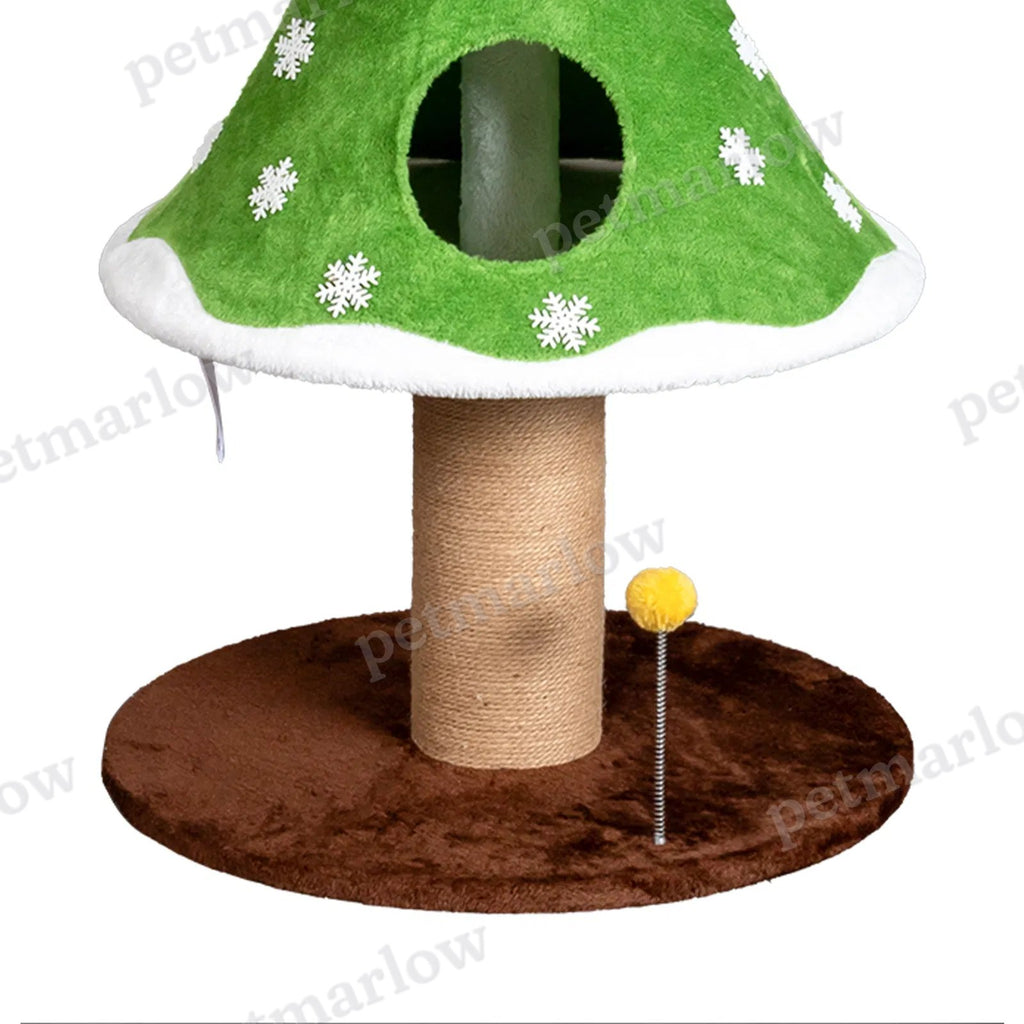 Large Tall Christmas Tree Cat Tower – view 6