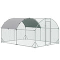 Large Walk-In Chicken Coop with UV Protection – Silver