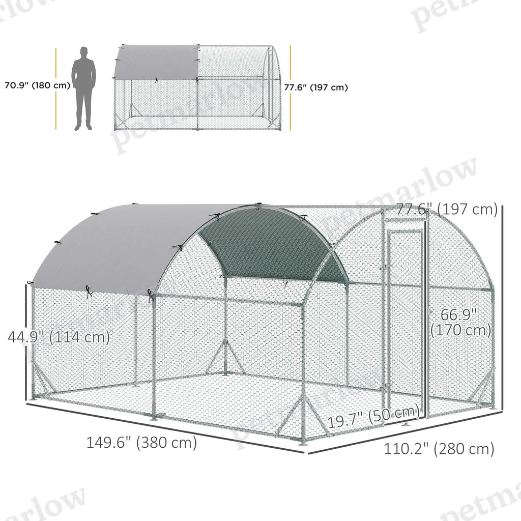 Large Walk-In Chicken Coop with UV Protection – view 4
