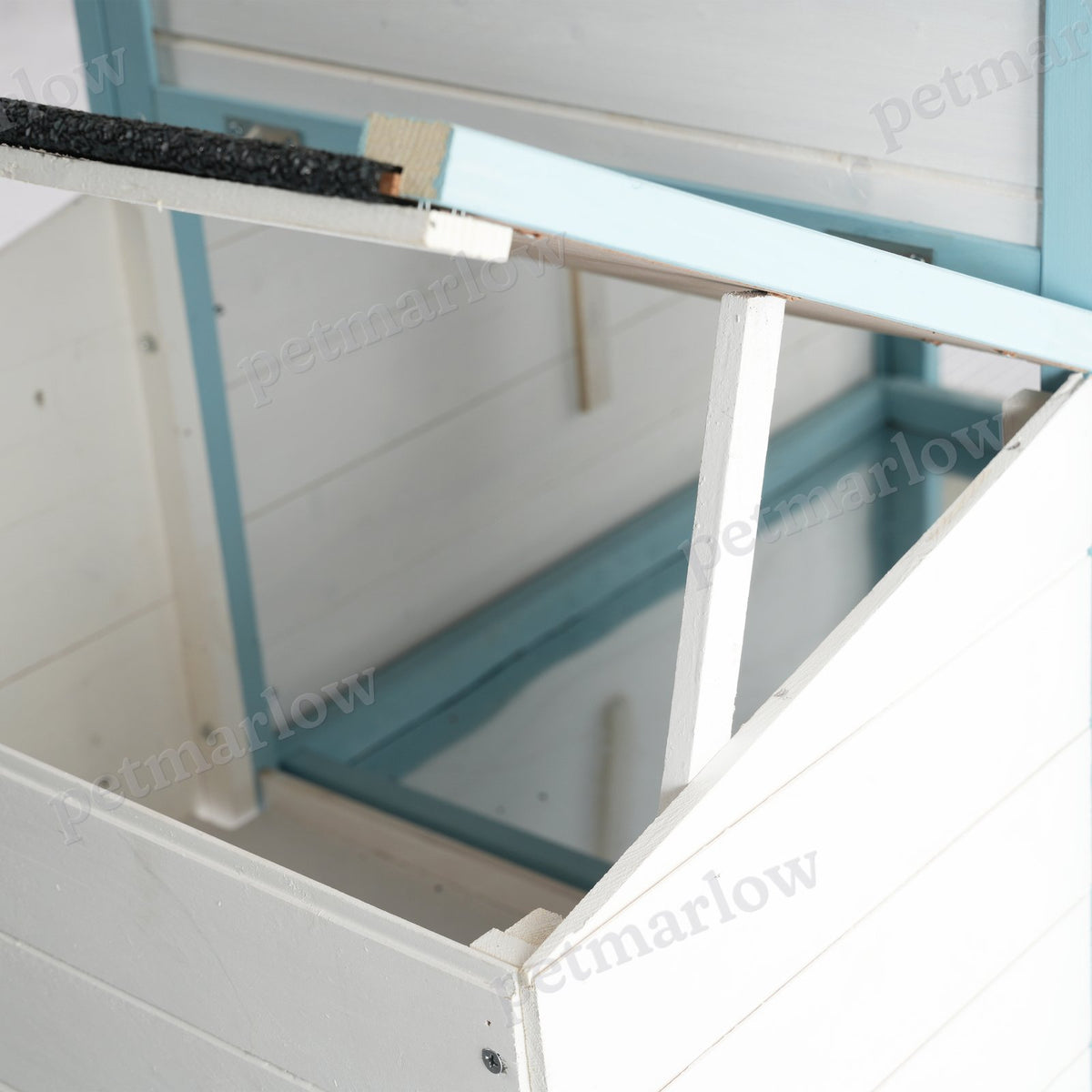 Large Wooden Chicken Coop with Double Nesting Boxes and Outdoor Run – view 5