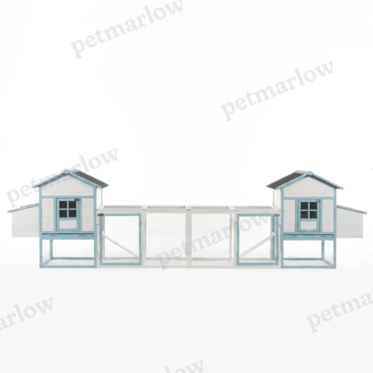 Large Wooden Chicken Coop with Double Nesting Boxes and Outdoor Run – view 6