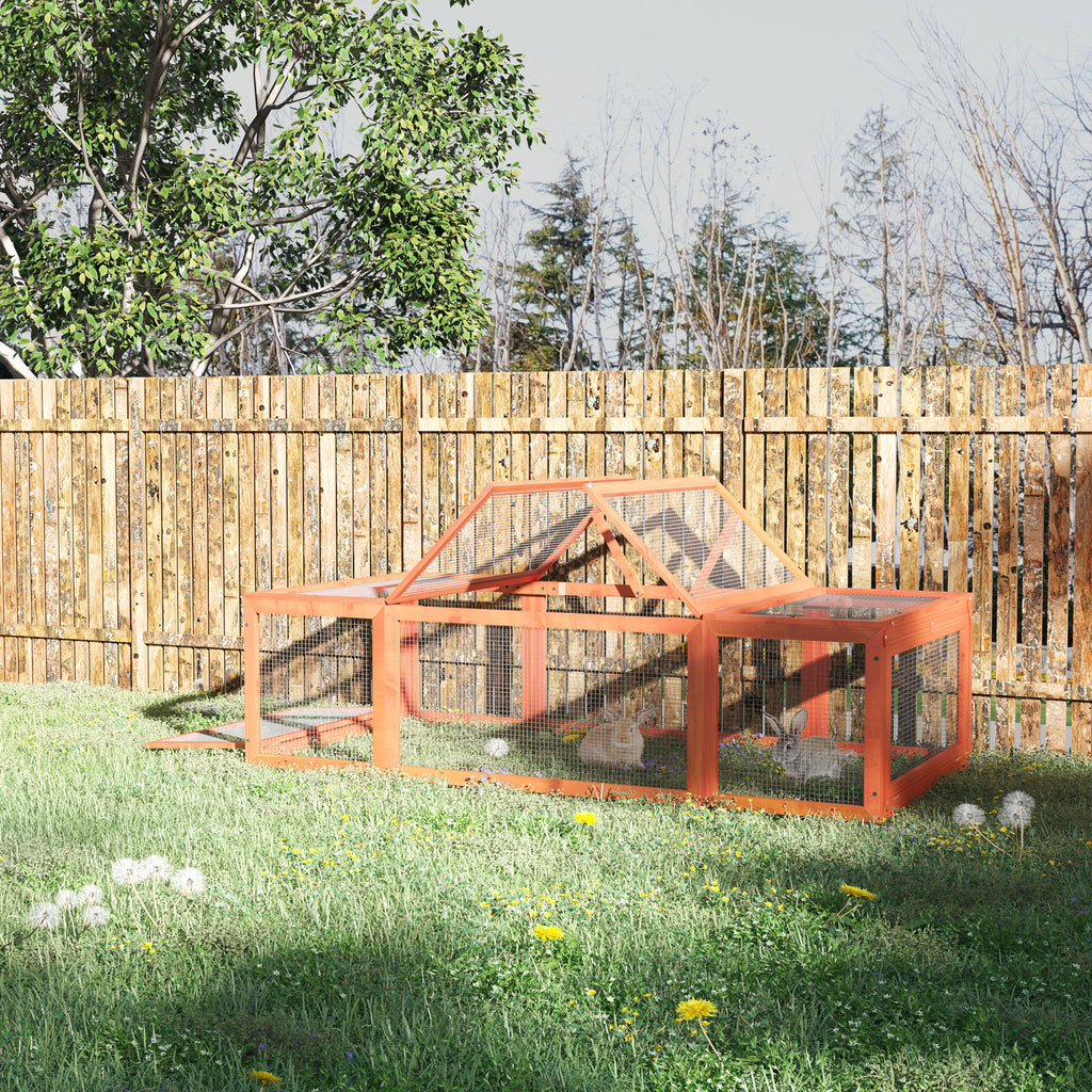 Large Wooden Rabbit Hutch for Small Animals with Run