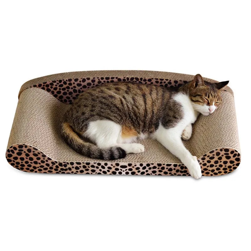 Leopard-Design Cat Scratching Mat and Resting Surface – Stable and Comfortable – Leopards / S