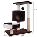 Lepet Cat Nest Cat Scratch Board Cat Tree Cat Climbing Frame Pet Supplies – White And Brown