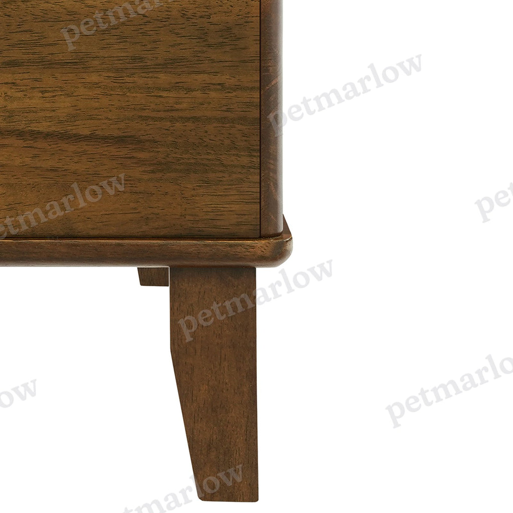 Rubber Wood Cat Bed Ottoman with Cat Cave – view 5