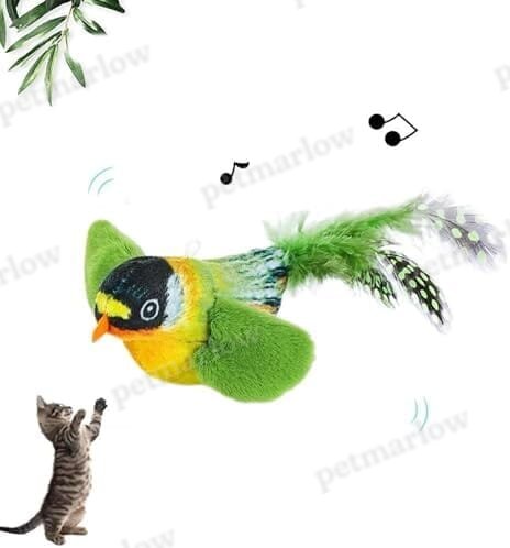 Lifelike Sparrow Interactive Sound Simulation Sparrow Feathers Hanging by Elastic String – view 6