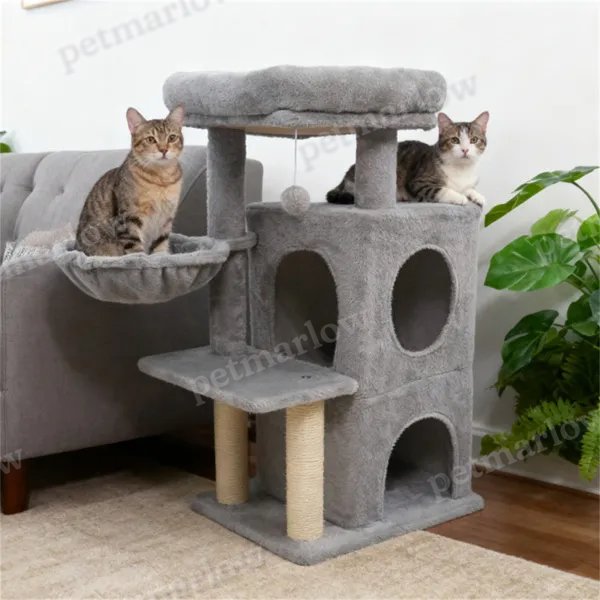 Light Gray 33.5" Multi-Level Cat Tree – view 4