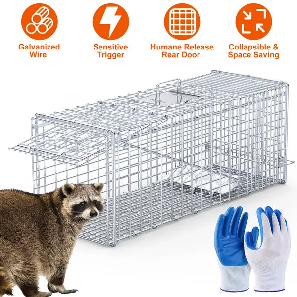 Live Animal Trap Cage for Cats and Small Animals
