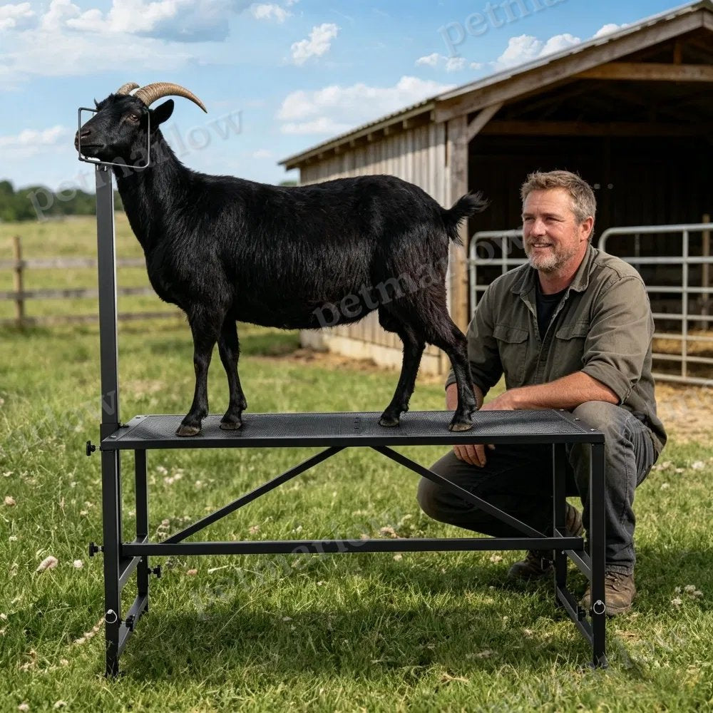 Livestock Stand with Adjustable Height for Grooming – view 4
