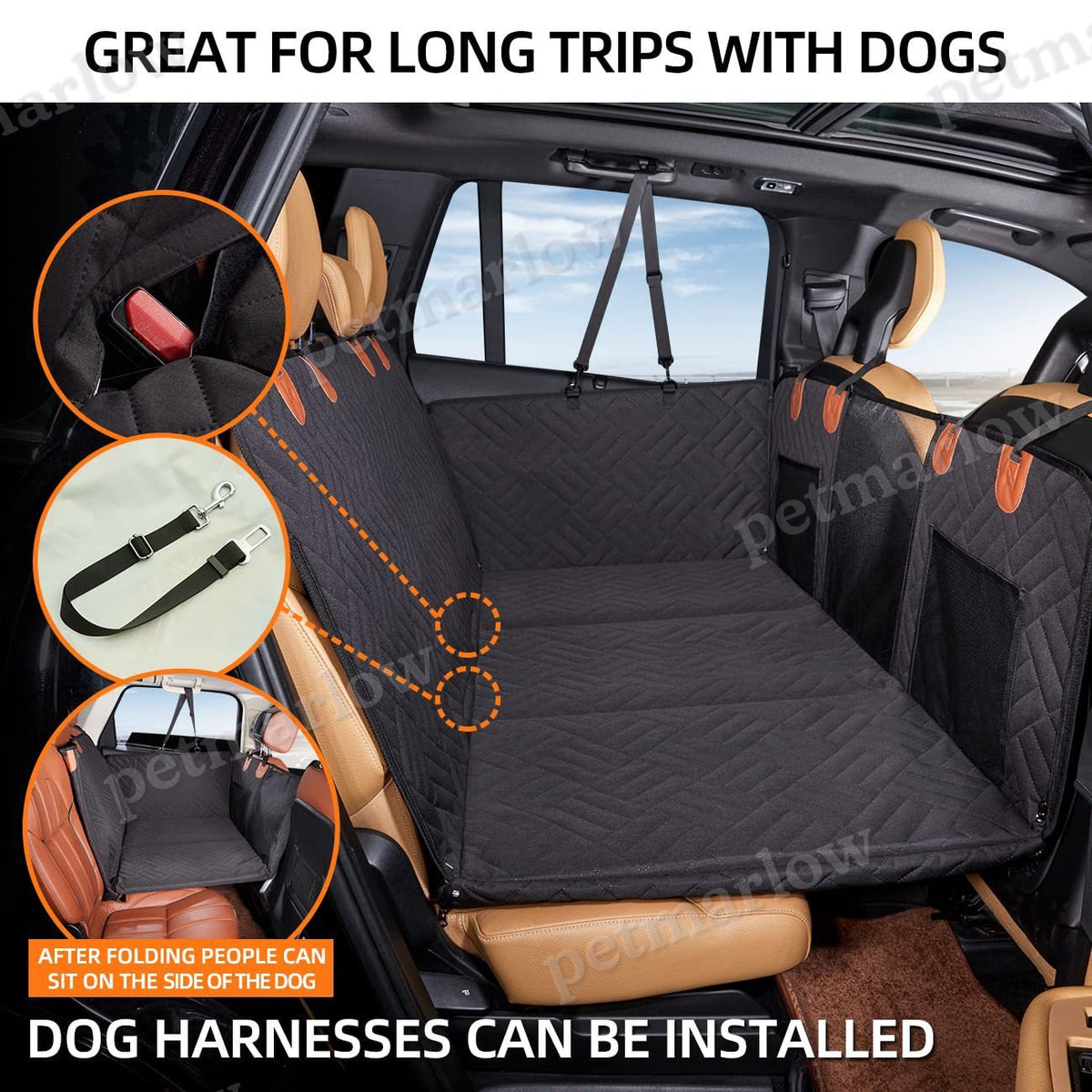 Load-bearing Lengthened Vehicle-mounted Pet Mat Travel Dog Hammock – view 6