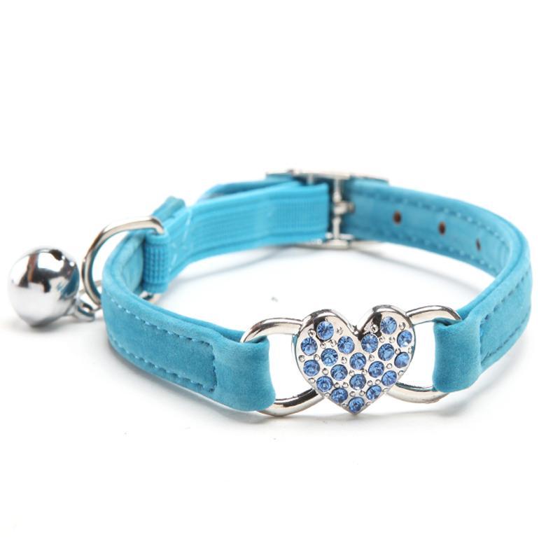 Lovely Heart with Bell Design Cat Collar – view 10