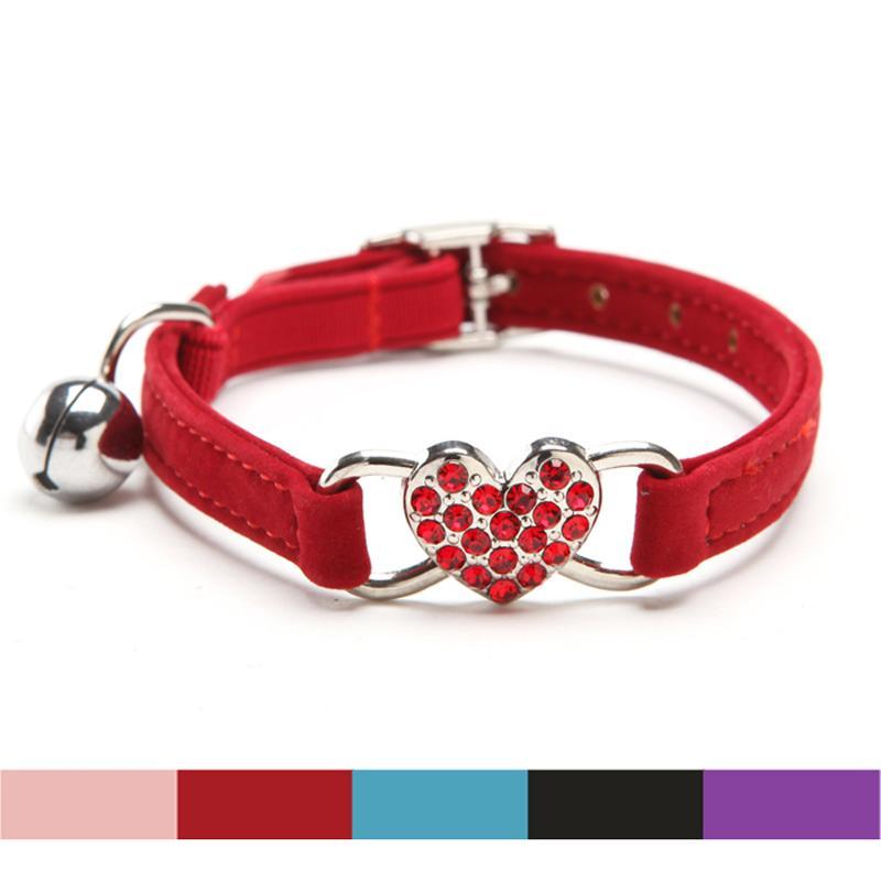 Lovely Heart with Bell Design Cat Collar – view 7