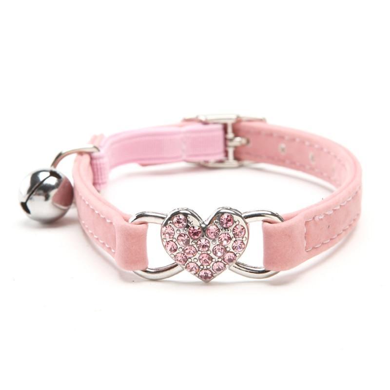 Lovely Heart with Bell Design Cat Collar – view 9