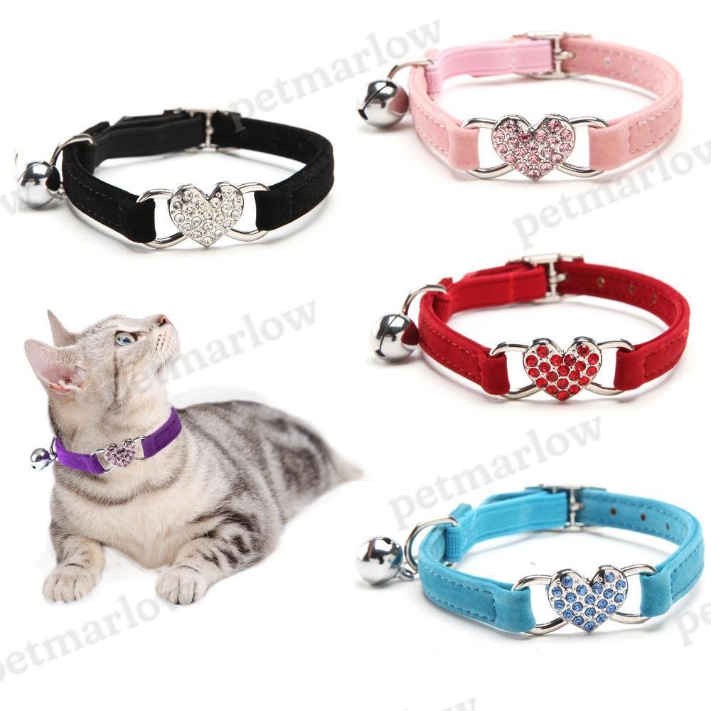 Lovely Heart with Bell Design Cat Collar – view 6