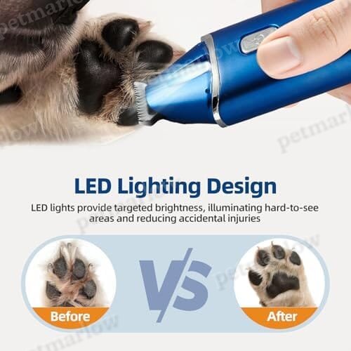 Low Noise Rechargeable Corldless Dog Clippers for Grooming with LED Light – view 5
