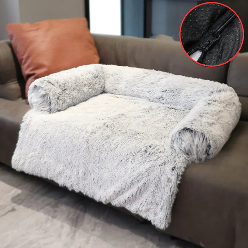 Luxury Dog Sofa – Grey / S (90x75x15 cm)