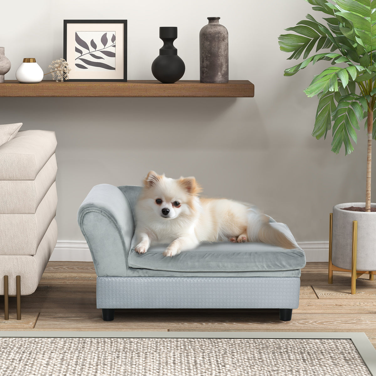 Luxury Fancy Dog Couch with Hidden Storage