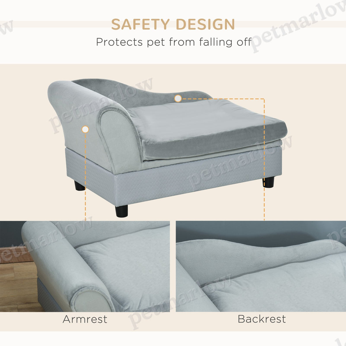 Luxury Fancy Dog Couch with Hidden Storage – view 6