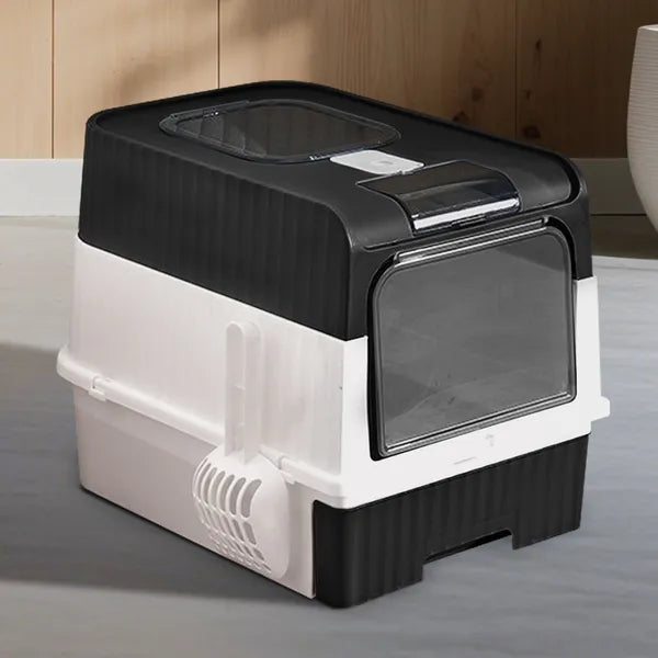 Magic Cube Cat Litter Box with Dual Access and Odor Control