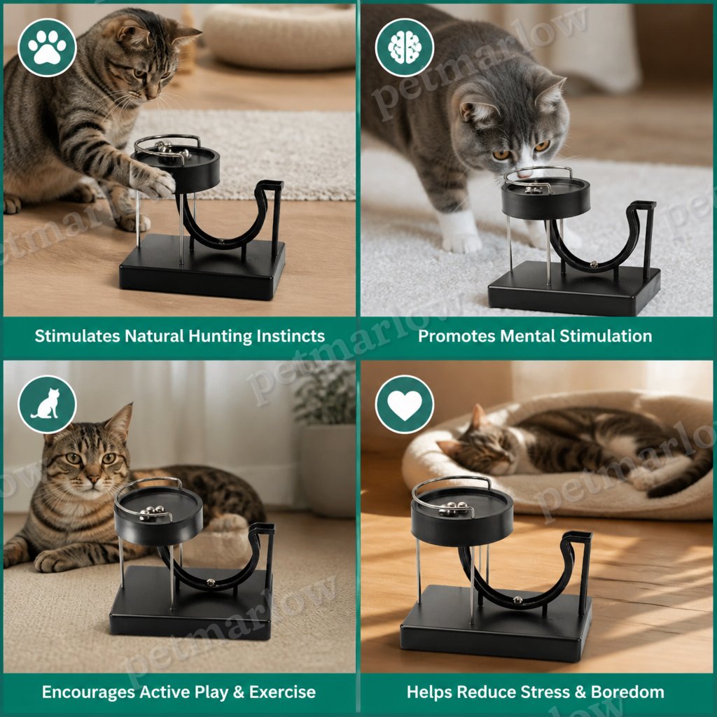 Marble run cat toy for endless fun – view 6