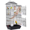 Metal Bird Cage with Roof for Small Birds