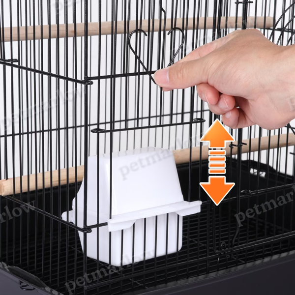 Metal Bird Cage with Roof for Small Birds – view 2