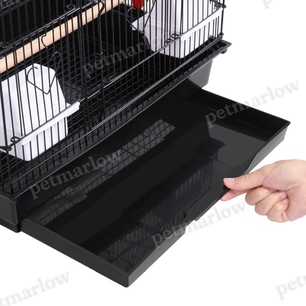 Metal Bird Cage with Roof for Small Birds – view 3