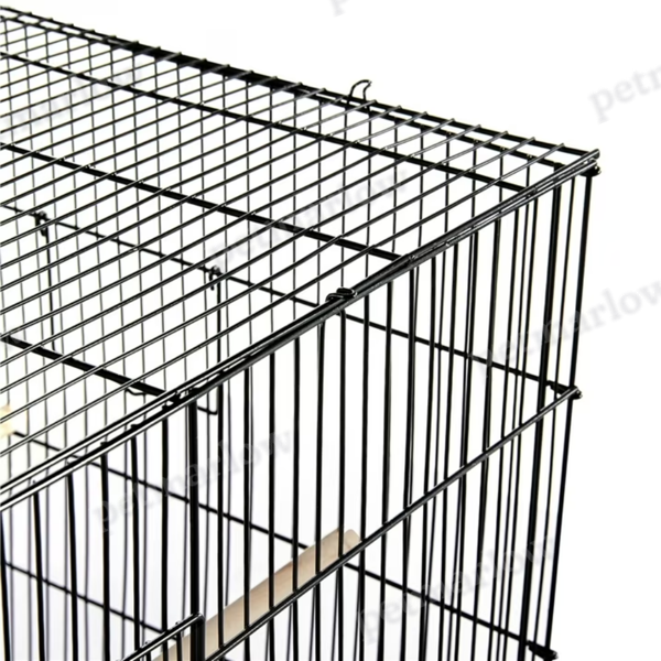 Metal Bird Cage with Wood Perches for Small Birds – view 5