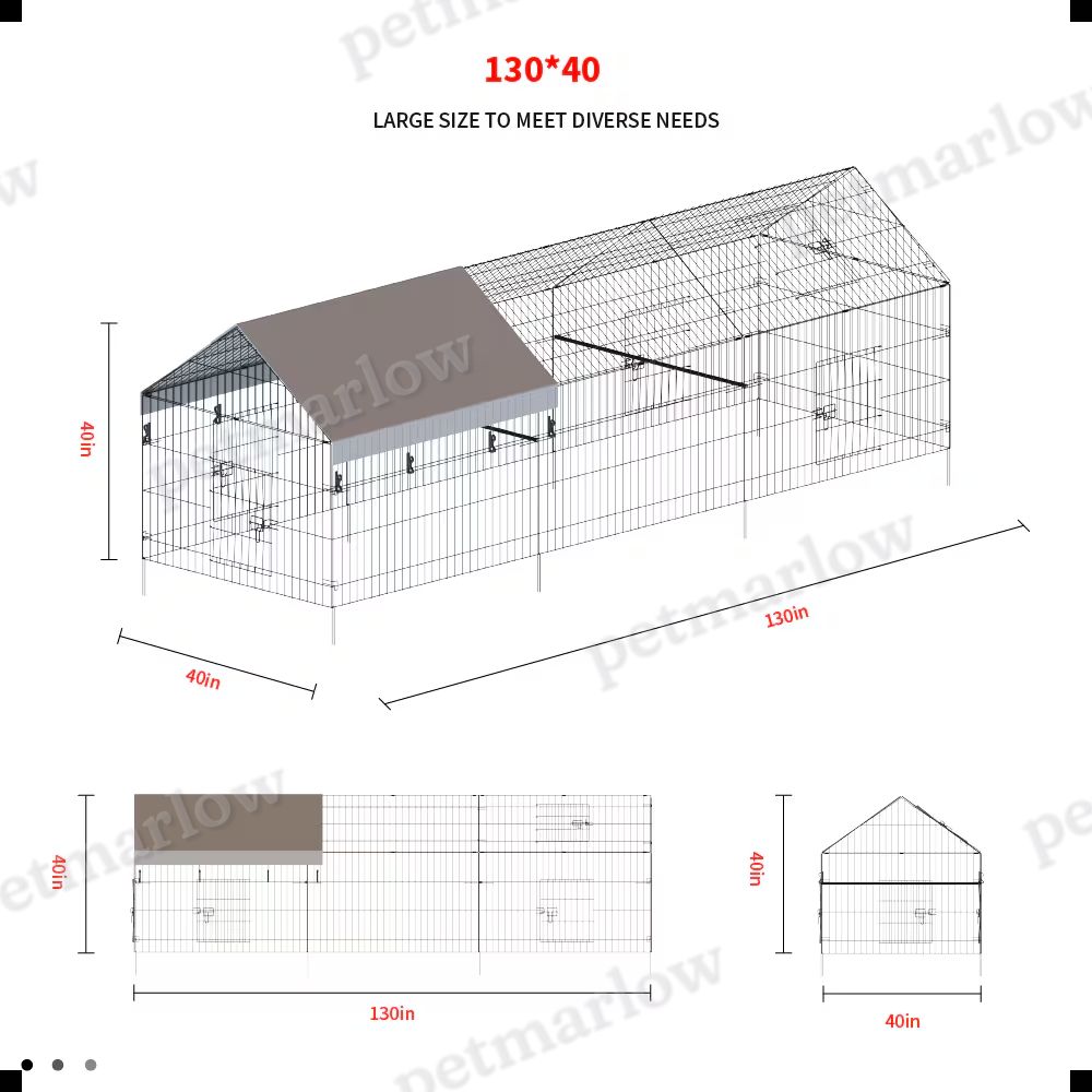 Metal Chicken Coop for Poultry Farming Outdoors – view 6