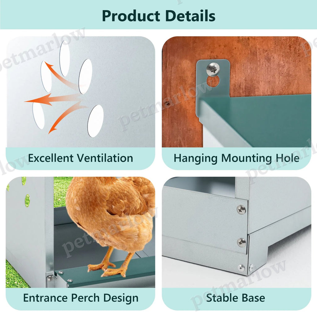 Metal Chicken Nesting Boxes for Comfortable Egg Laying – view 3