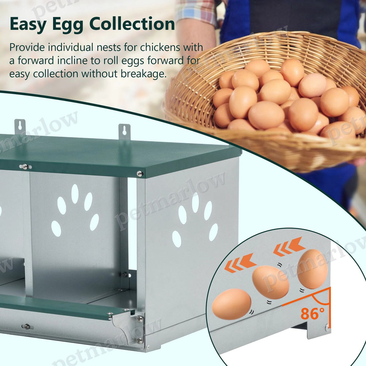 Metal Chicken Nesting Boxes for Comfortable Egg Laying – view 6