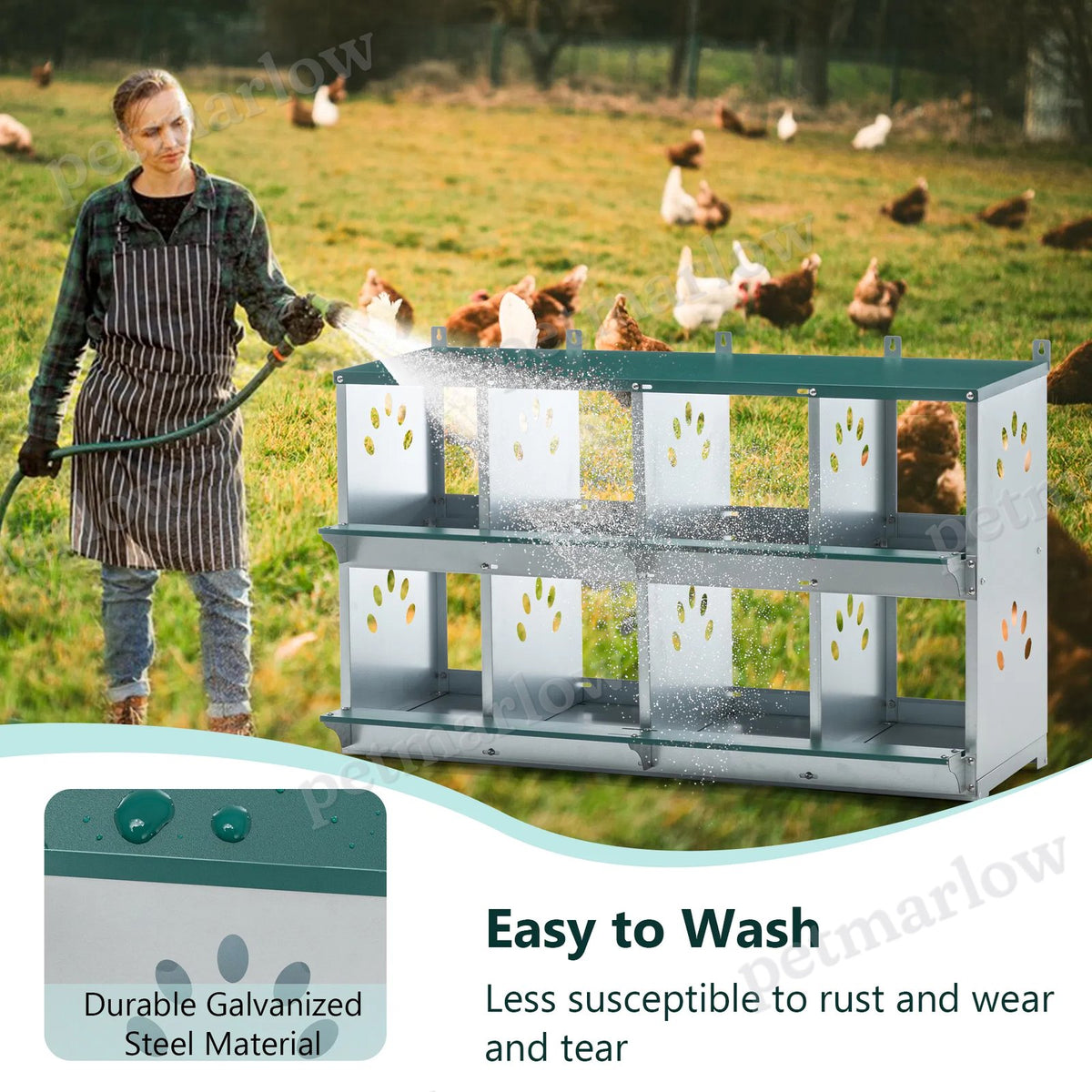Metal Chicken Nesting Boxes for Comfortable Egg Laying – view 6