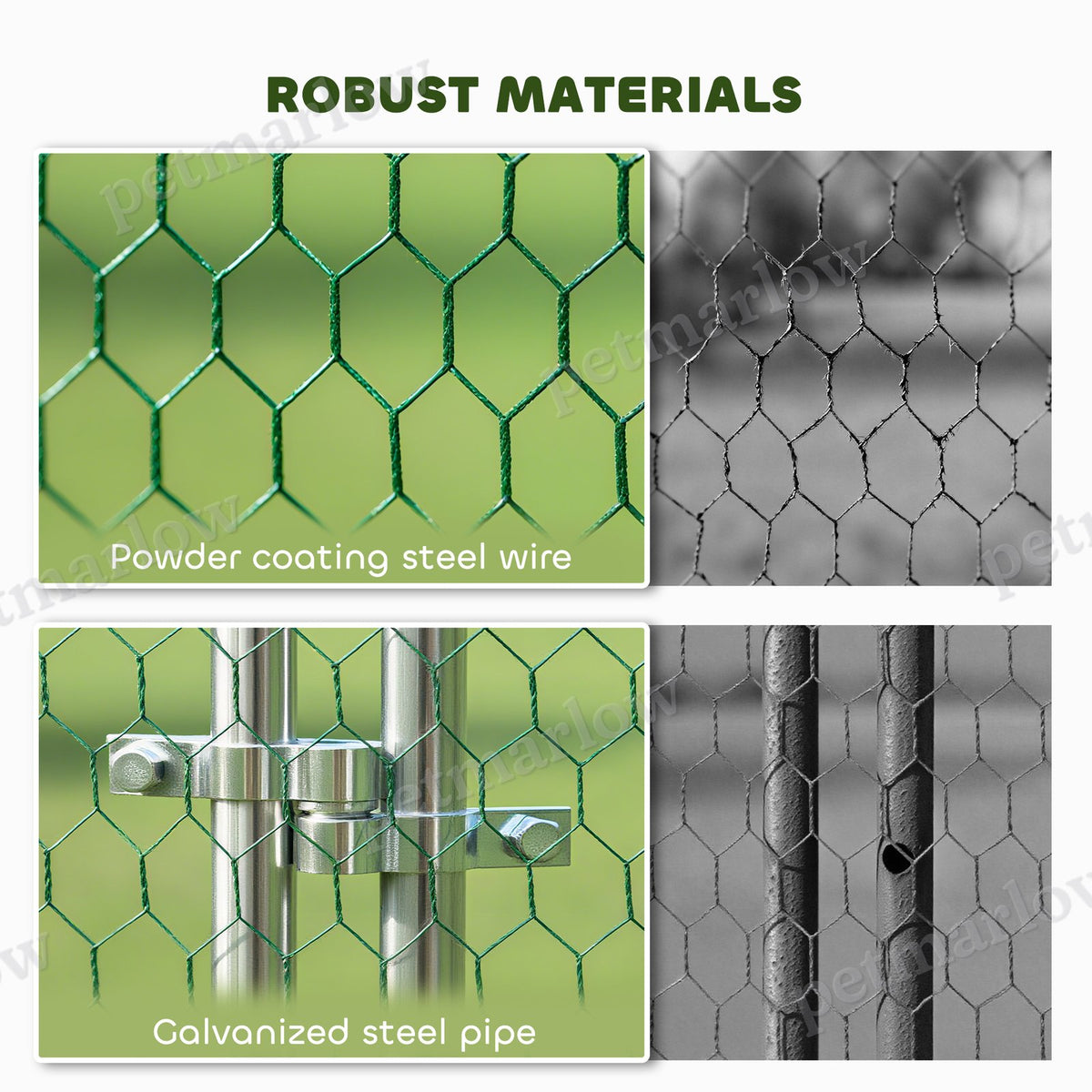Metal Chicken Run with Waterproof Cover for Poultry – view 6