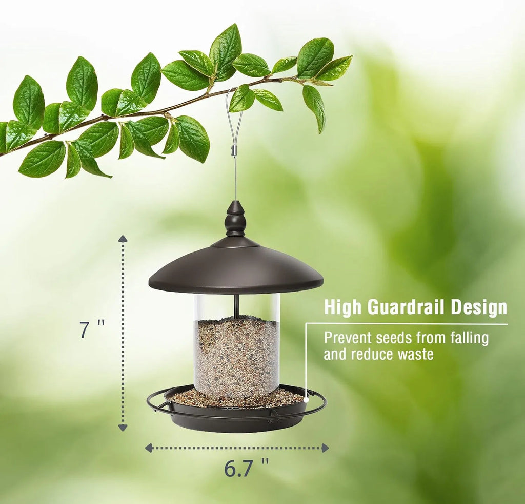 Metal Roof Bird Feeder for Outdoor Wild Birds