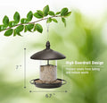 Metal Roof Bird Feeder for Outdoor Wild Birds – 1.7lb:Bronze