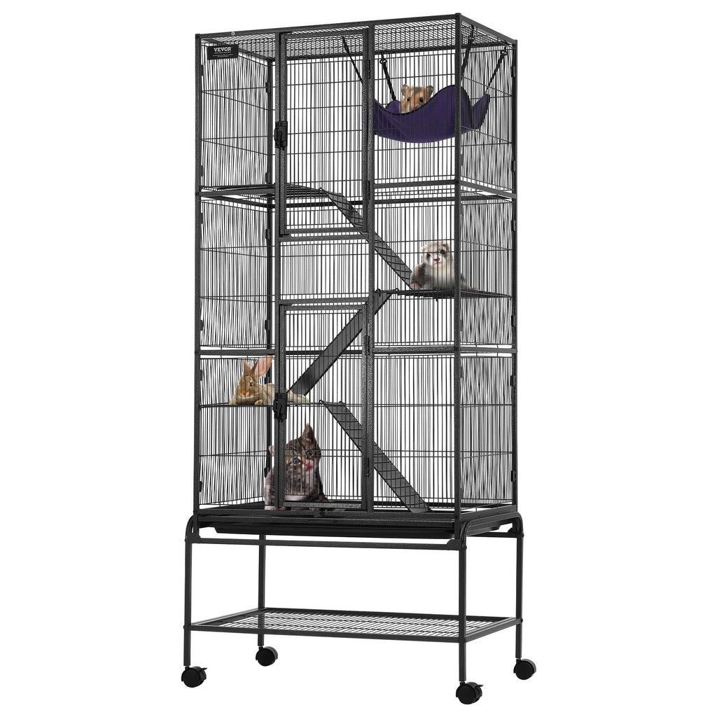 Metal Small Animal Cage with 4-Tier Design and Ramps