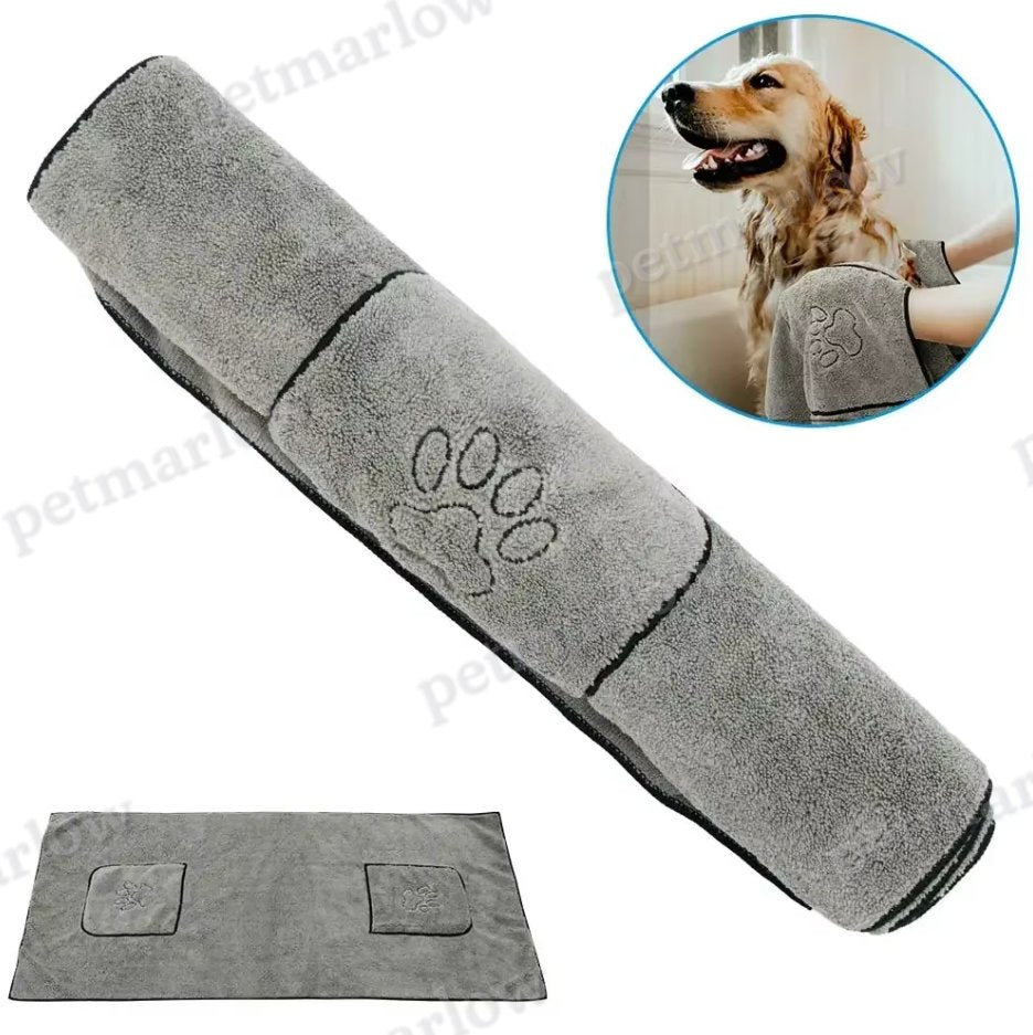 Microfiber Towel for Pets with Integrated Pockets – view 6