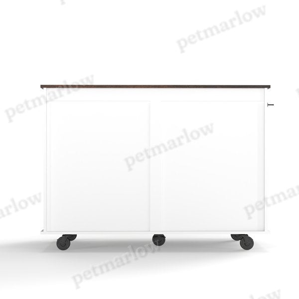 Mobile Dog Crate with Flip-Top Feeding Door and Dual Access – view 5
