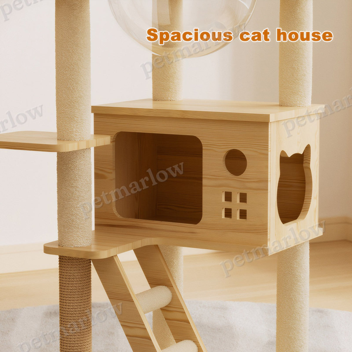 Modern Cat Tower with Scratching Posts and Perch – view 6