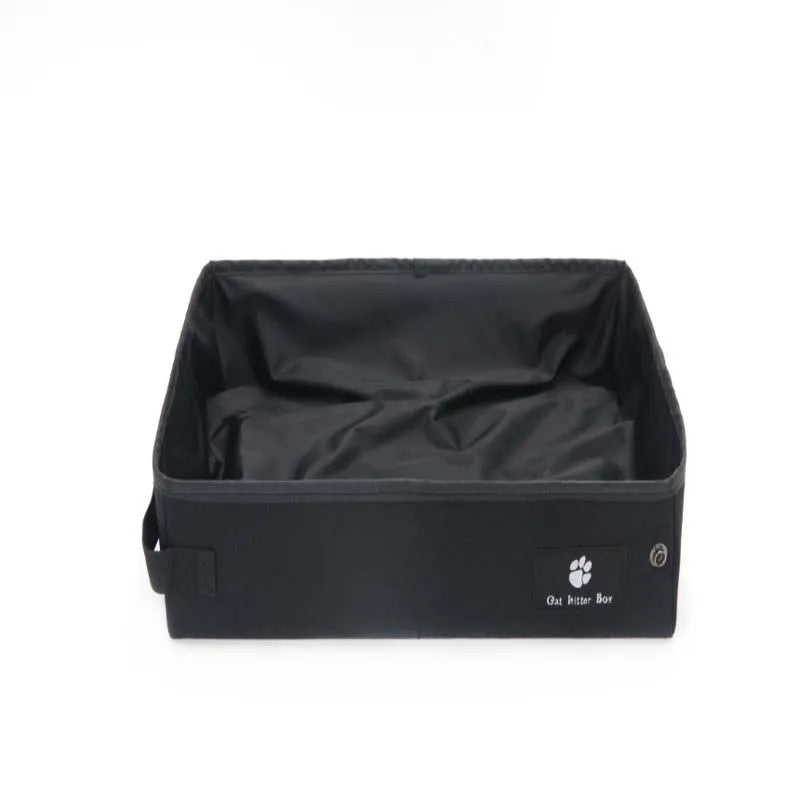 Modern Design Litter Box - Sturdy Litter Tray with Easy Cleaning – Black / 40*30*10cm