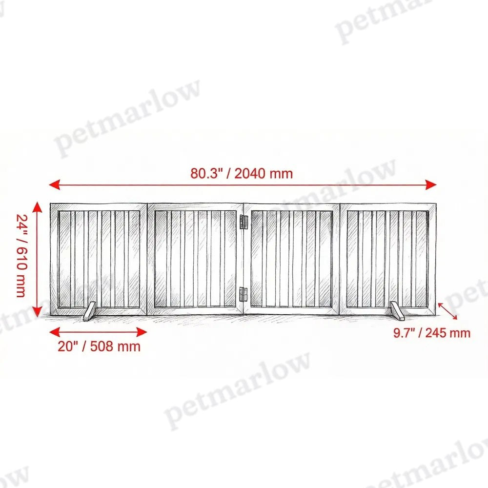 Modern Pet Barrier with Freestanding 80.3 Inches for Indoor – view 6