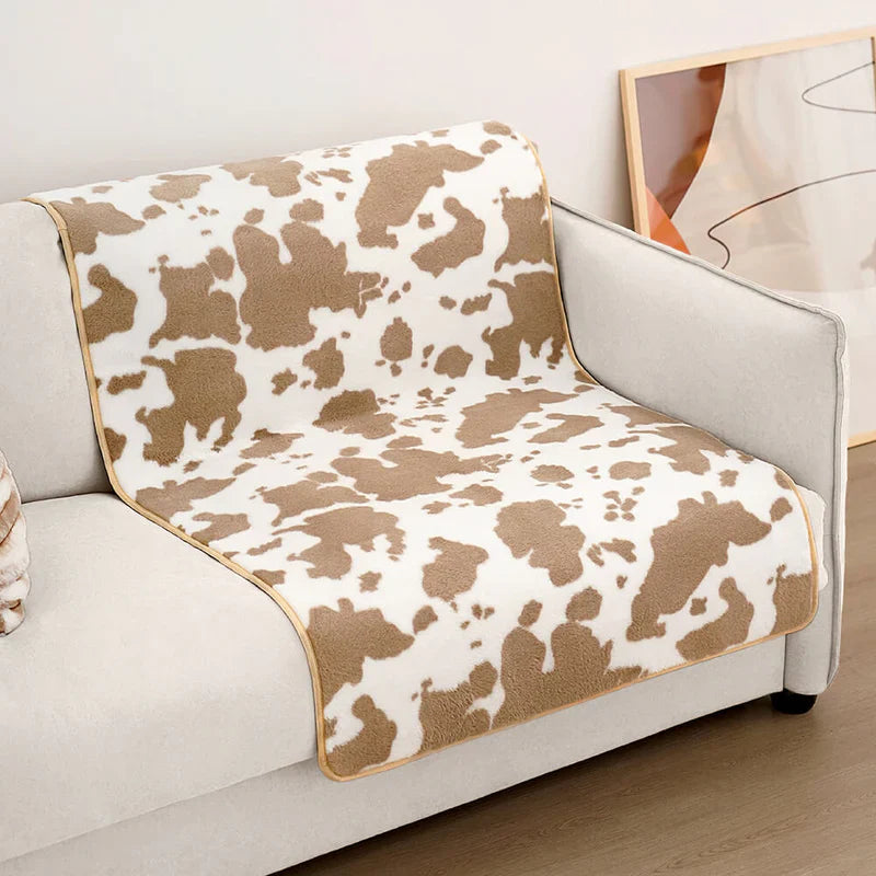 Modern Pet Blanket With Cow Print