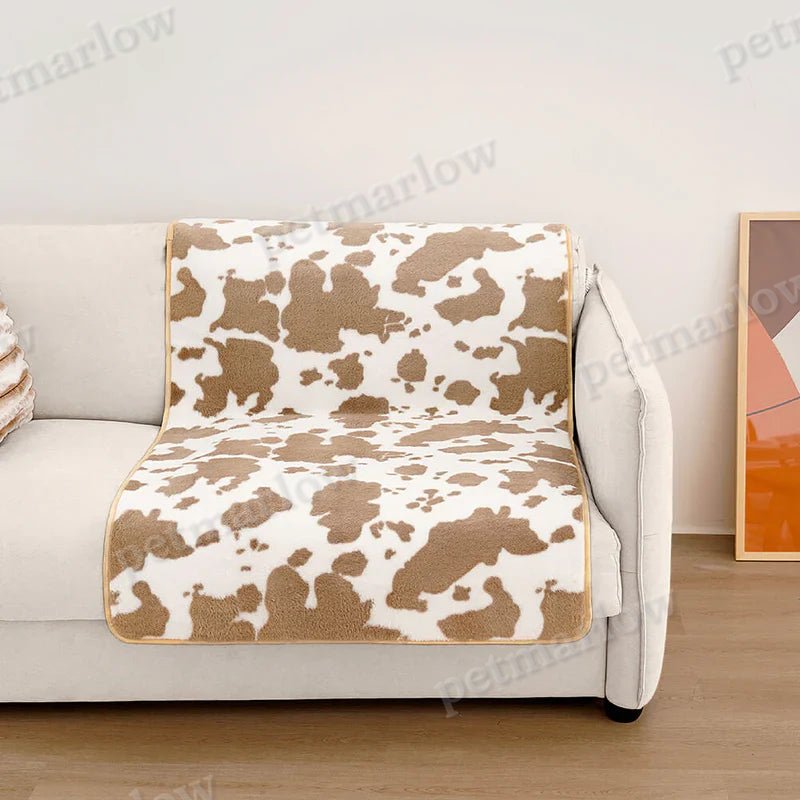 Modern Pet Blanket With Cow Print – view 3
