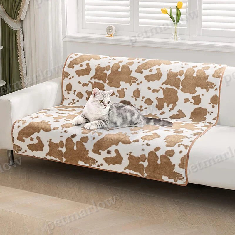 Modern Pet Blanket With Cow Print – view 4
