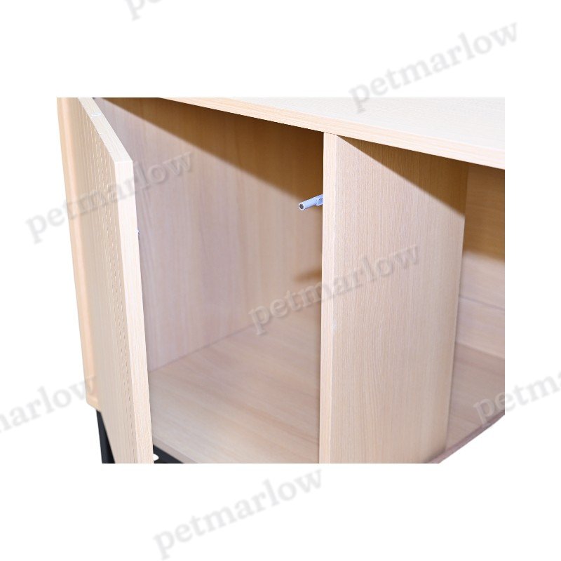 Modern Wooden Cat House with Scratching Mat – view 5