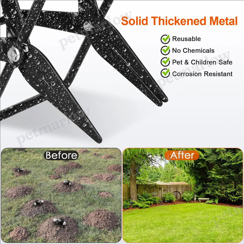 Mole Scissor Trap - Easy Setup, Humane Instant Kill, Safe for Pets – view 3