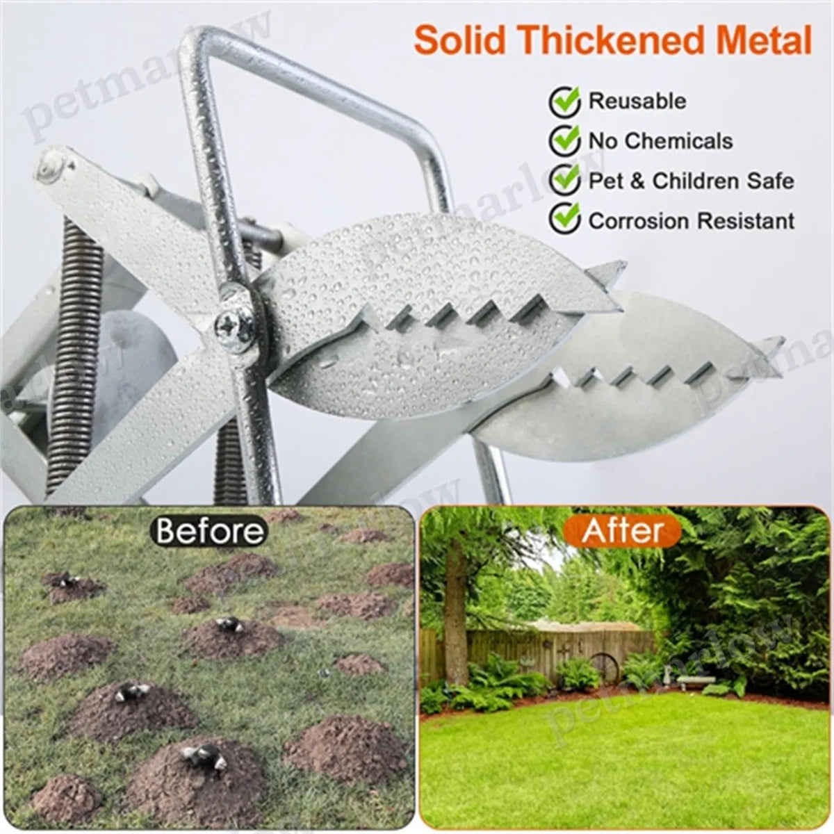Mole Traps - Easy Setup, Reusable Metal for Garden Control – view 4